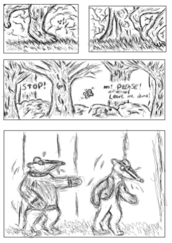 Ideas for a comic set in the world of Endwood - the home of a small civilisation of badgers, among other animals.